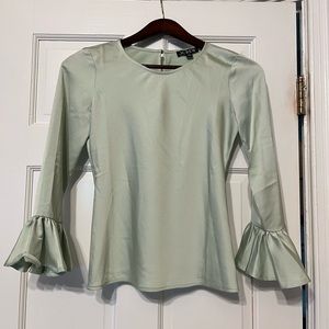 *DONATED 4/1* NWOT J. Crew Satin blouse ruffle sleeve XXSP